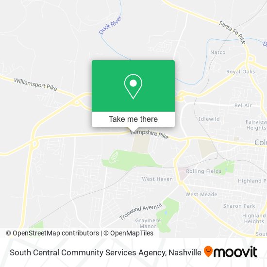 Mapa de South Central Community Services Agency
