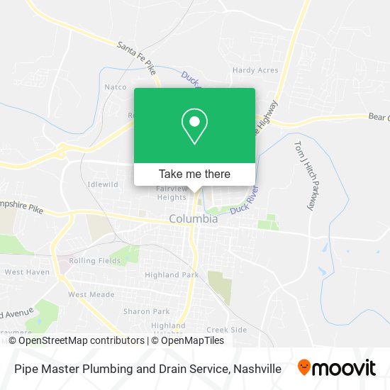Pipe Master Plumbing and Drain Service map