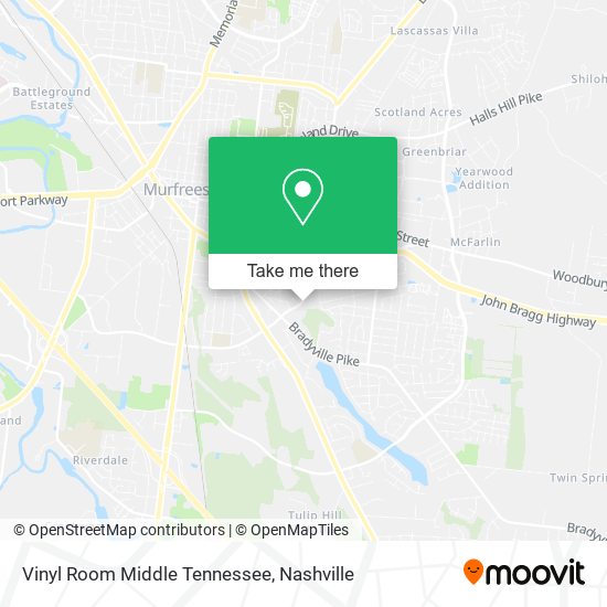 Vinyl Room Middle Tennessee map