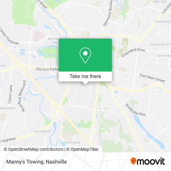 Mapa de Manny's Towing