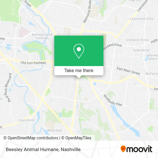 Beesley Animal Humane map