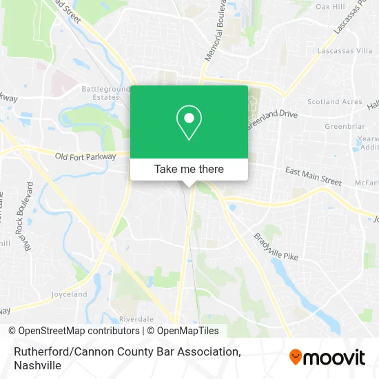 Rutherford / Cannon County Bar Association map