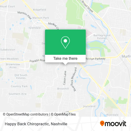 Happy Back Chiropractic map