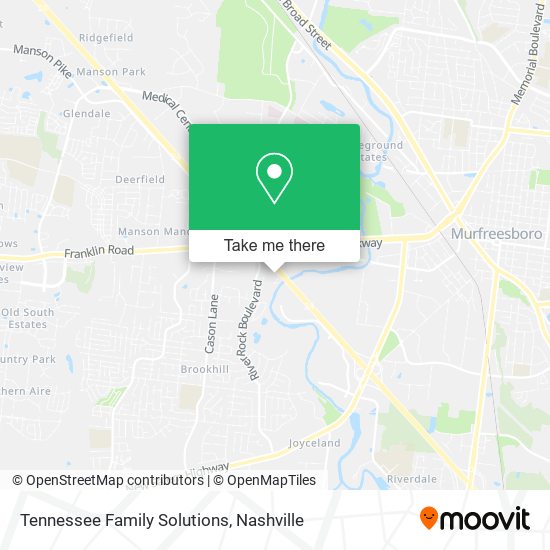 Mapa de Tennessee Family Solutions