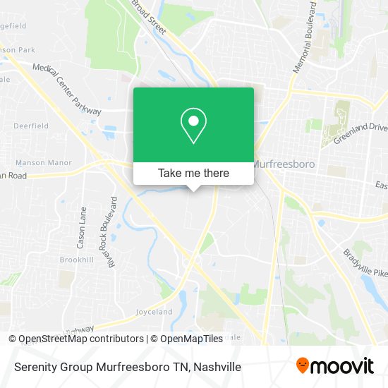 Serenity Group Murfreesboro TN map