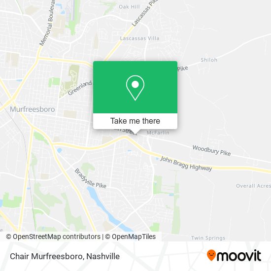 Mapa de Chair Murfreesboro