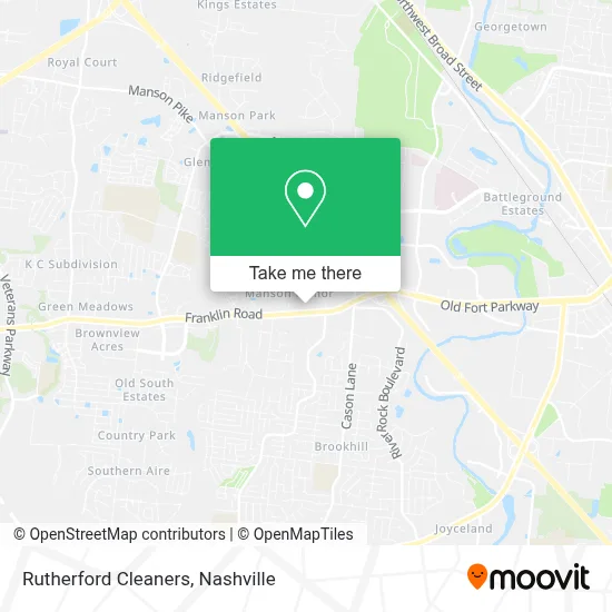 Rutherford Cleaners map