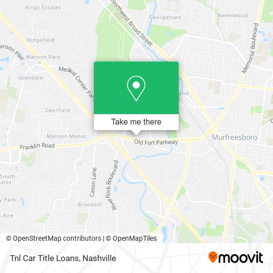 Tnl Car Title Loans map