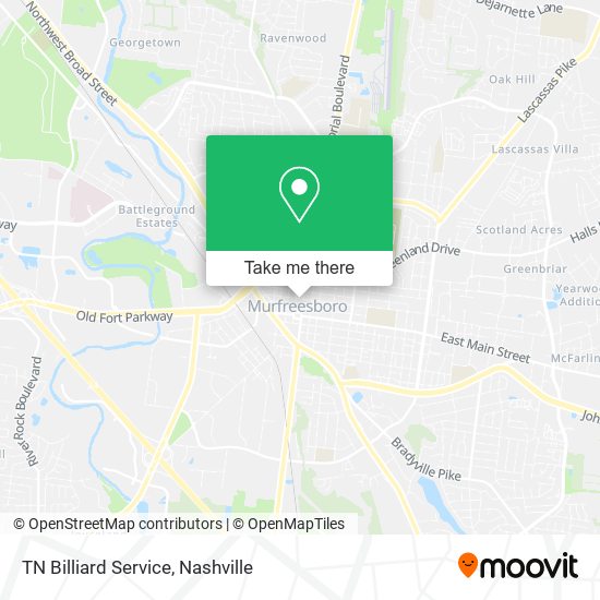 TN Billiard Service map