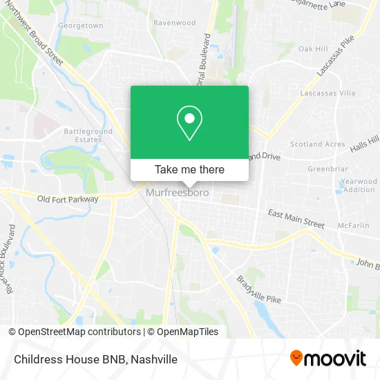 Childress House BNB map