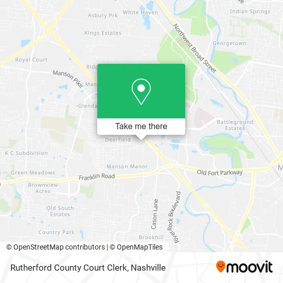 Rutherford County Court Clerk map
