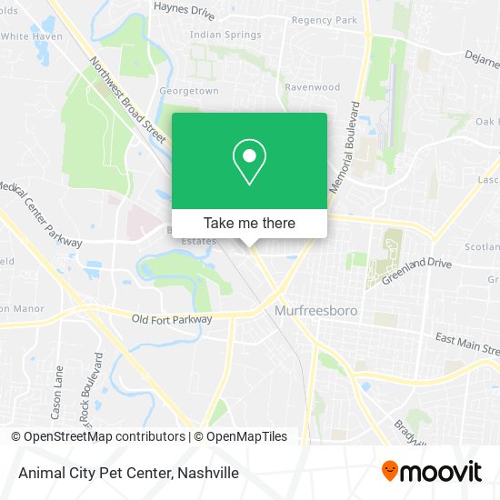 Mapa de Animal City Pet Center