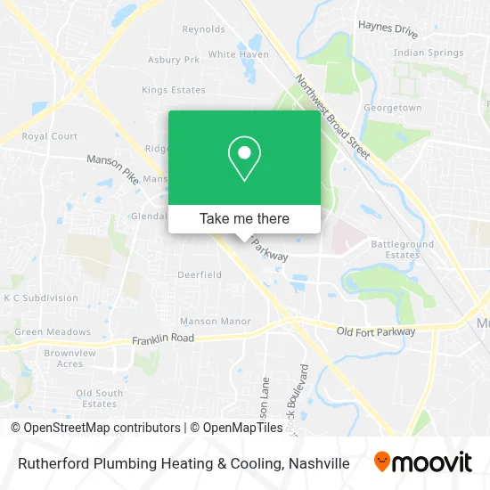 Rutherford Plumbing Heating & Cooling map