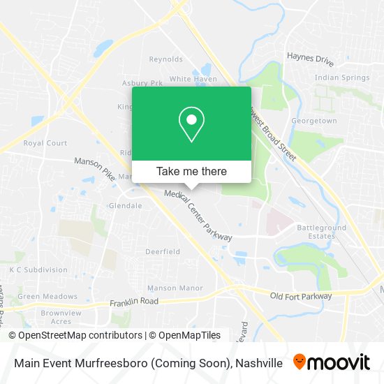 Mapa de Main Event Murfreesboro (Coming Soon)