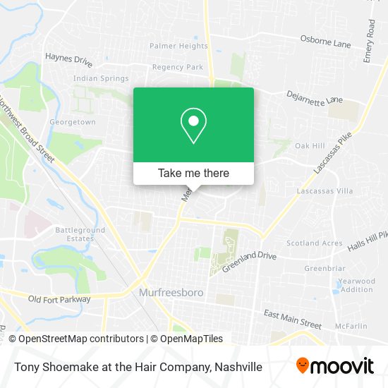 Tony Shoemake at the Hair Company map