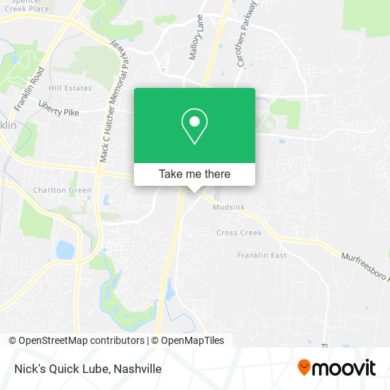Nick's Quick Lube map