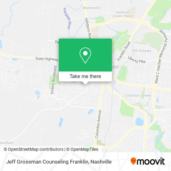 Jeff Grossman Counseling Franklin map