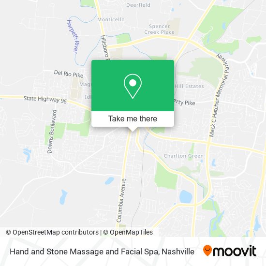 Hand and Stone Massage and Facial Spa map
