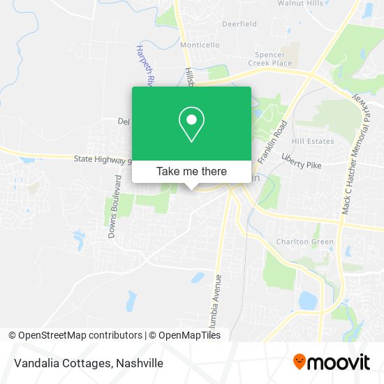 Mapa de Vandalia Cottages