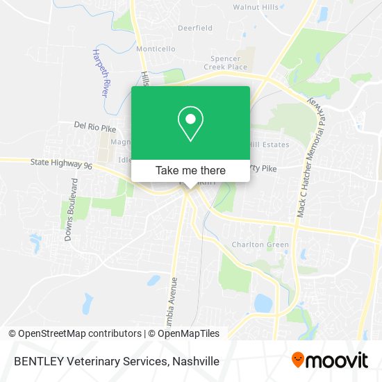 BENTLEY Veterinary Services map