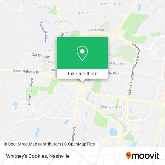 Whitney's Cookies map