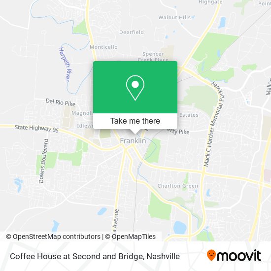 Coffee House at Second and Bridge map