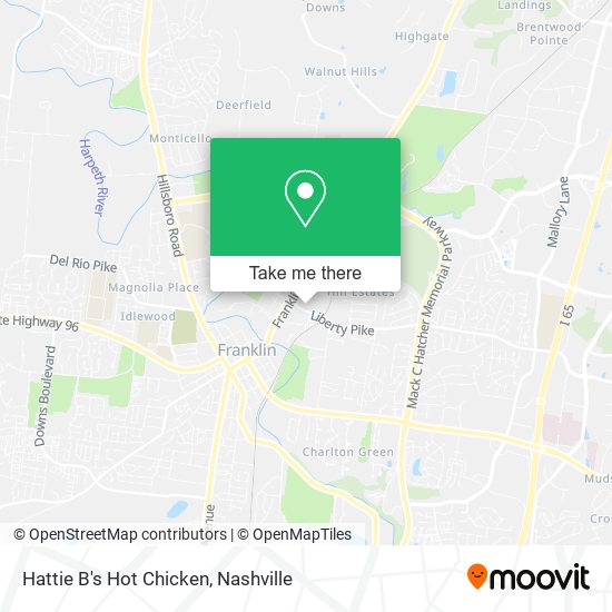 Mapa de Hattie B's Hot Chicken