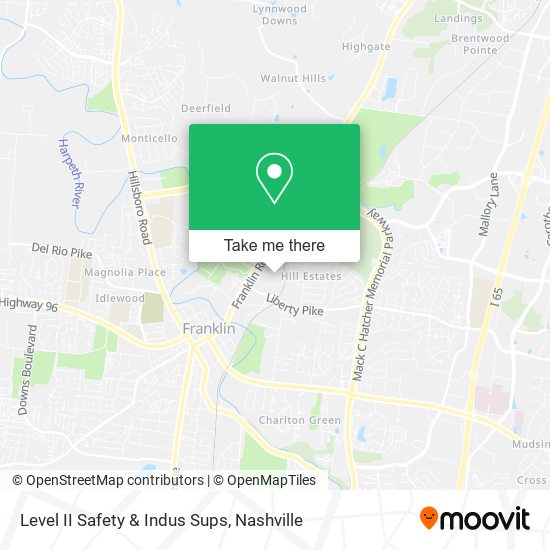 Level II Safety & Indus Sups map