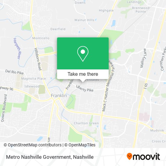 Mapa de Metro Nashville Government