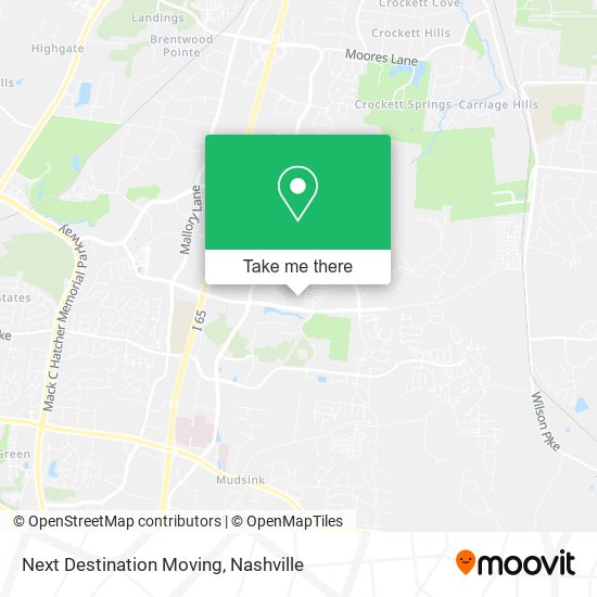 Mapa de Next Destination Moving
