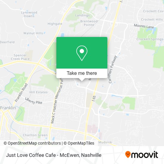 Mapa de Just Love Coffee Cafe - McEwen
