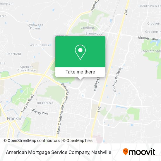 American Mortgage Service Company map