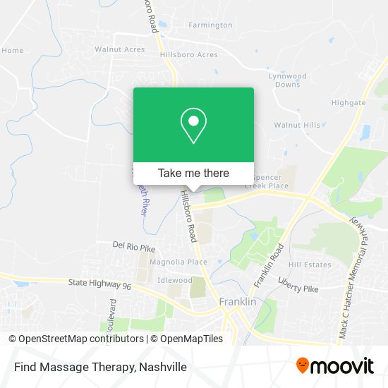 Find Massage Therapy map