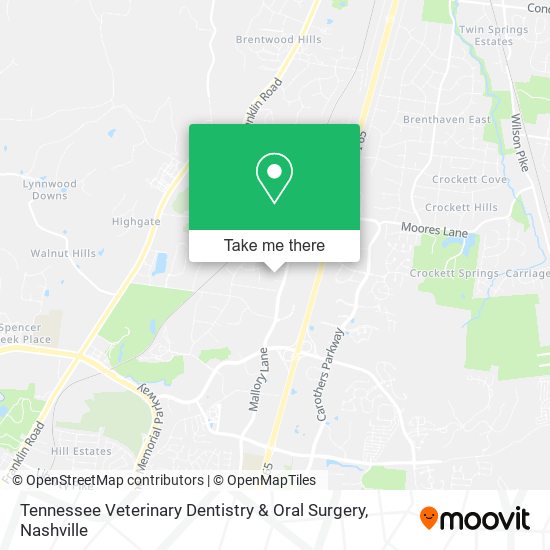 Tennessee Veterinary Dentistry & Oral Surgery map
