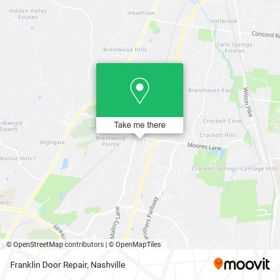Franklin Door Repair map