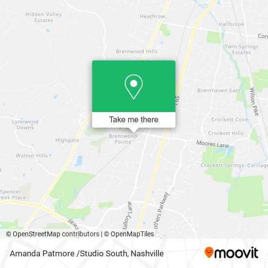Amanda Patmore /Studio South map