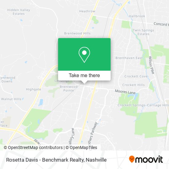 Rosetta Davis - Benchmark Realty map