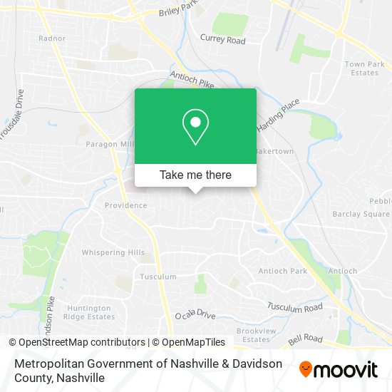 Metropolitan Government of Nashville & Davidson County map