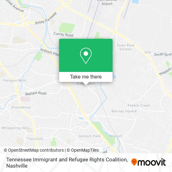 Mapa de Tennessee Immigrant and Refugee Rights Coalition