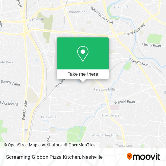 Screaming Gibbon Pizza Kitchen map