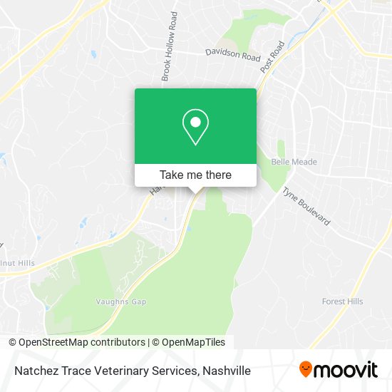Mapa de Natchez Trace Veterinary Services