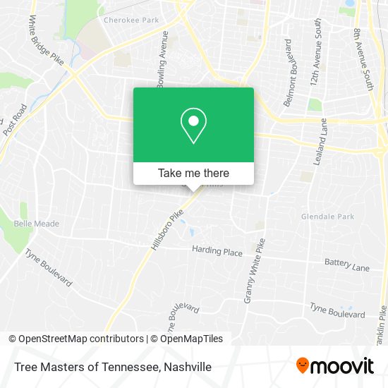 Tree Masters of Tennessee map