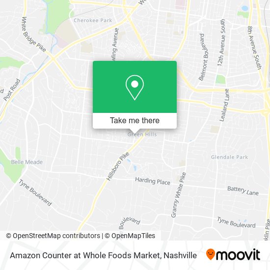 Mapa de Amazon Counter at Whole Foods Market