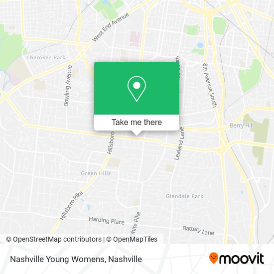 Mapa de Nashville Young Womens