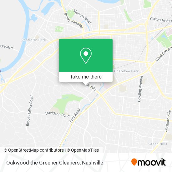 Oakwood the Greener Cleaners map