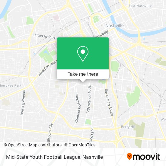 Mid-State Youth Football League map