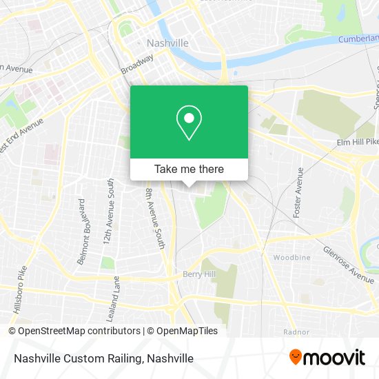 Nashville Custom Railing map