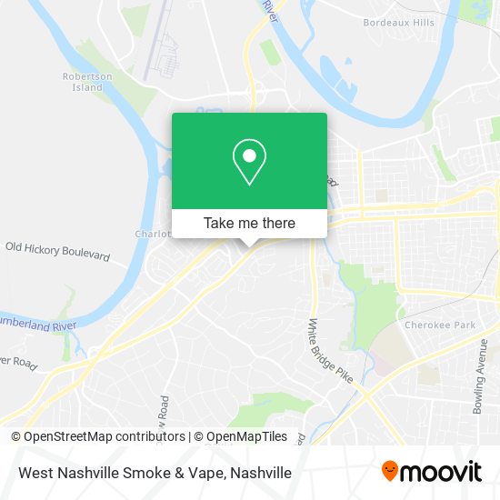 Mapa de West Nashville Smoke & Vape