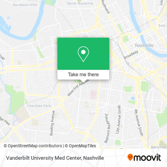 Vanderbilt University Med Center map