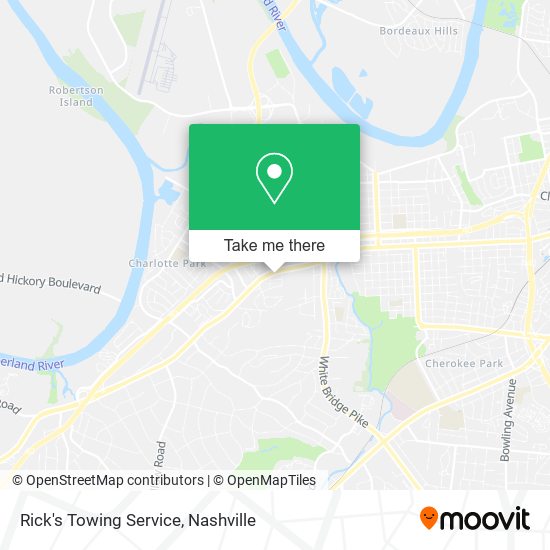Rick's Towing Service map